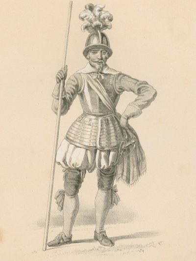 Officer of Pikemen, 1650 by English School